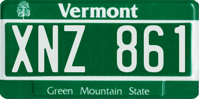 VT license plate XNZ861