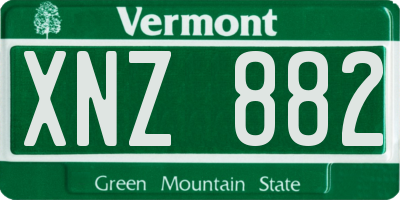 VT license plate XNZ882