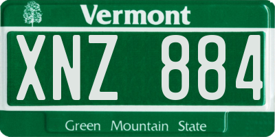 VT license plate XNZ884