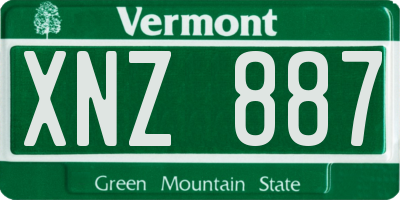 VT license plate XNZ887