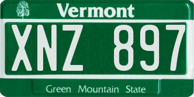 VT license plate XNZ897