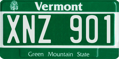 VT license plate XNZ901