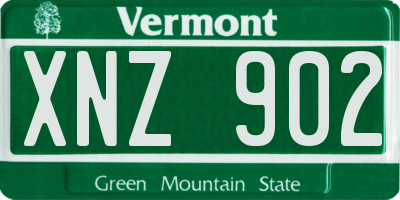 VT license plate XNZ902