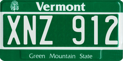 VT license plate XNZ912