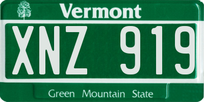 VT license plate XNZ919