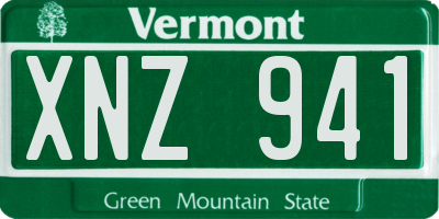 VT license plate XNZ941