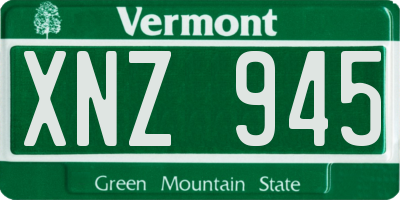 VT license plate XNZ945
