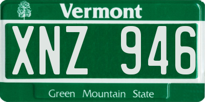 VT license plate XNZ946