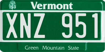 VT license plate XNZ951