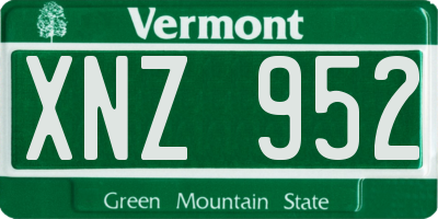 VT license plate XNZ952