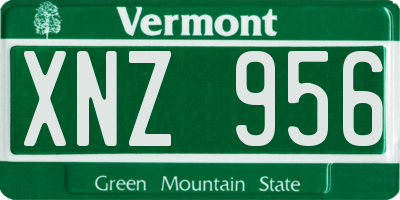 VT license plate XNZ956