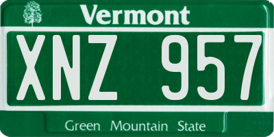 VT license plate XNZ957