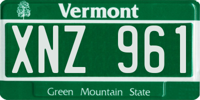 VT license plate XNZ961