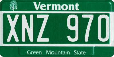 VT license plate XNZ970