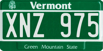 VT license plate XNZ975