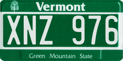 VT license plate XNZ976