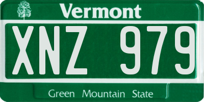 VT license plate XNZ979
