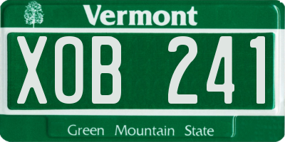 VT license plate XOB241