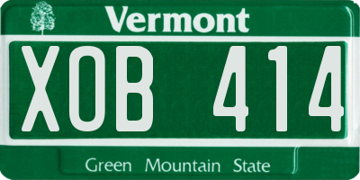 VT license plate XOB414