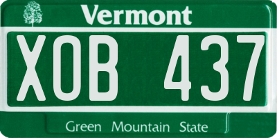 VT license plate XOB437