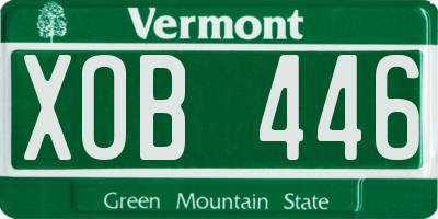 VT license plate XOB446