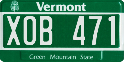 VT license plate XOB471