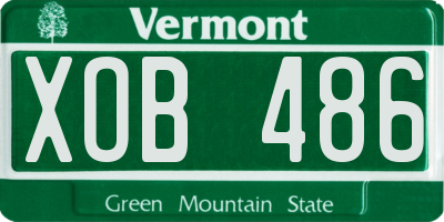 VT license plate XOB486