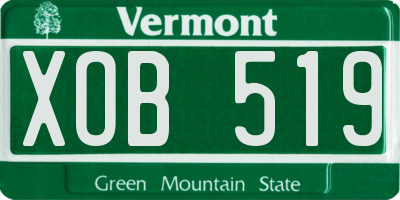 VT license plate XOB519