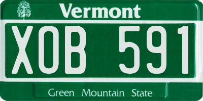 VT license plate XOB591