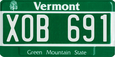 VT license plate XOB691