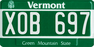 VT license plate XOB697
