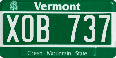VT license plate XOB737