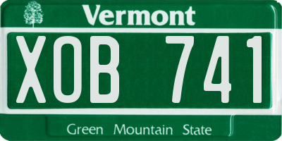 VT license plate XOB741