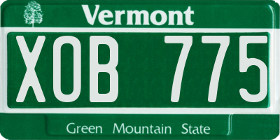 VT license plate XOB775