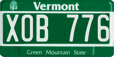 VT license plate XOB776