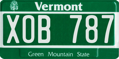 VT license plate XOB787