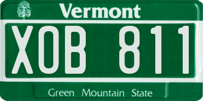 VT license plate XOB811