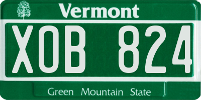 VT license plate XOB824
