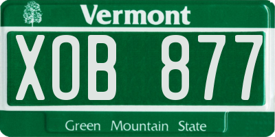 VT license plate XOB877