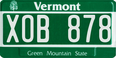 VT license plate XOB878