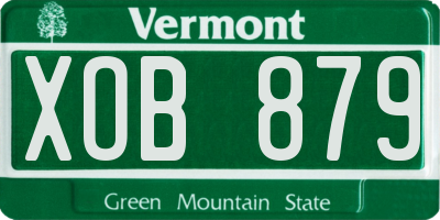 VT license plate XOB879