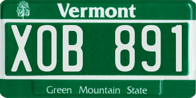 VT license plate XOB891