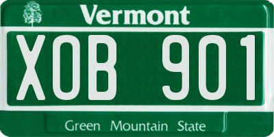 VT license plate XOB901