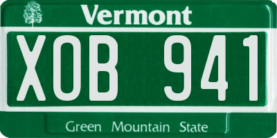 VT license plate XOB941