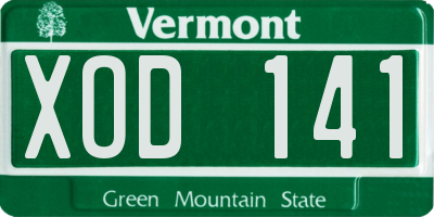 VT license plate XOD141