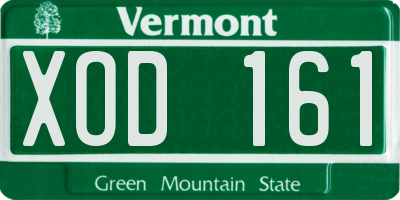 VT license plate XOD161