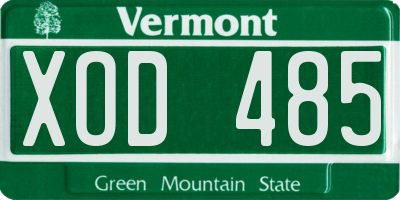 VT license plate XOD485