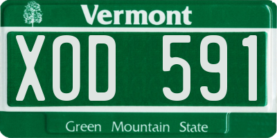 VT license plate XOD591