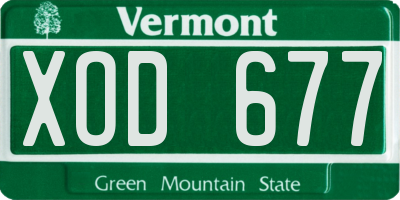 VT license plate XOD677