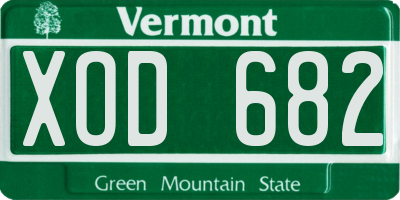 VT license plate XOD682